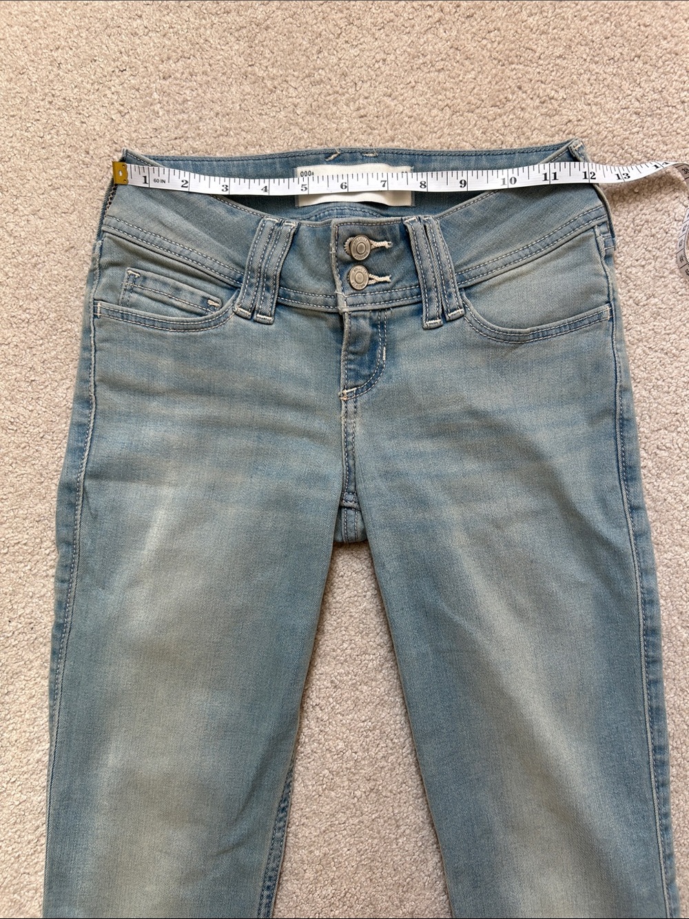Hollister ultra low rise boot jeans